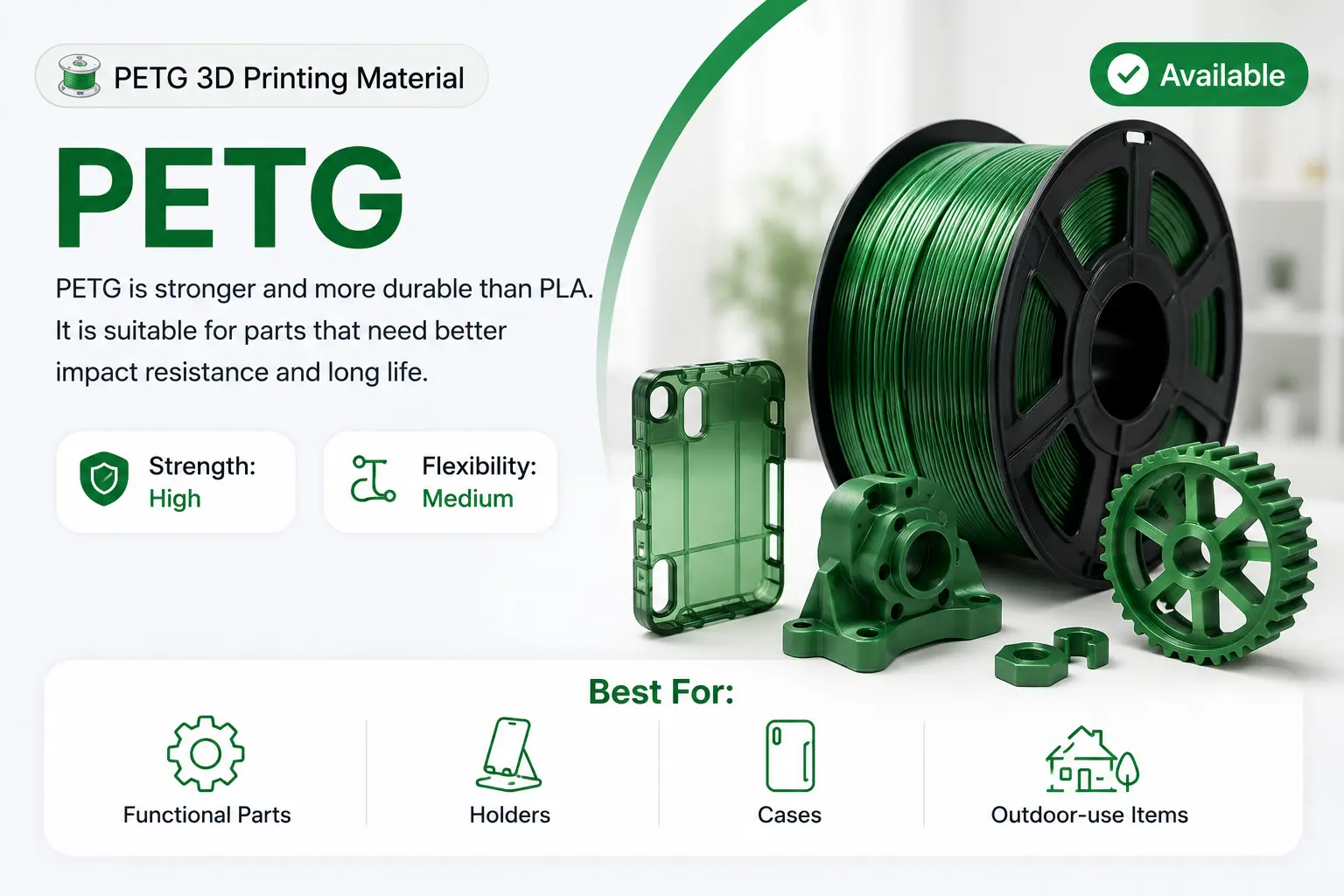 PETG 3D printing material