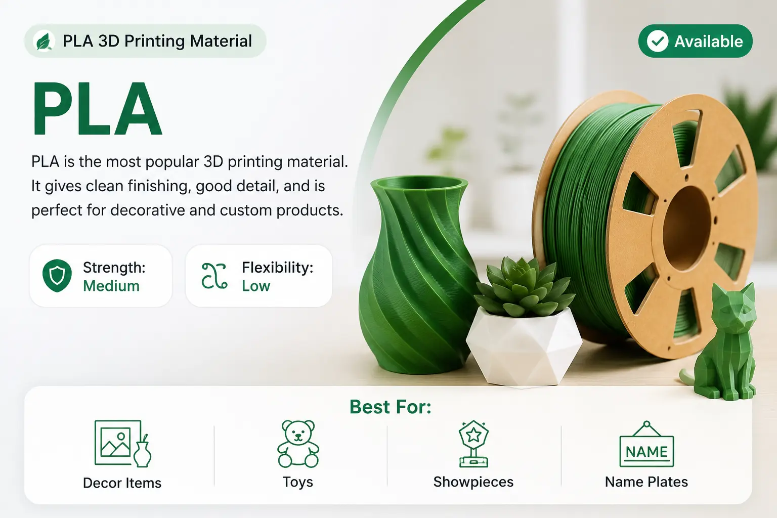 PLA 3D printing material