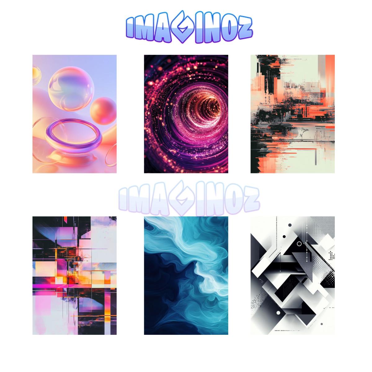 Pack of 6 Abstract Wall Posters – Modern Art for Stylish Spaces