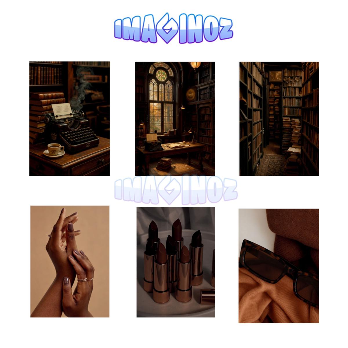 Pack of 6 Brown Aesthetic Wall Posters – Warm Vintage Vibes