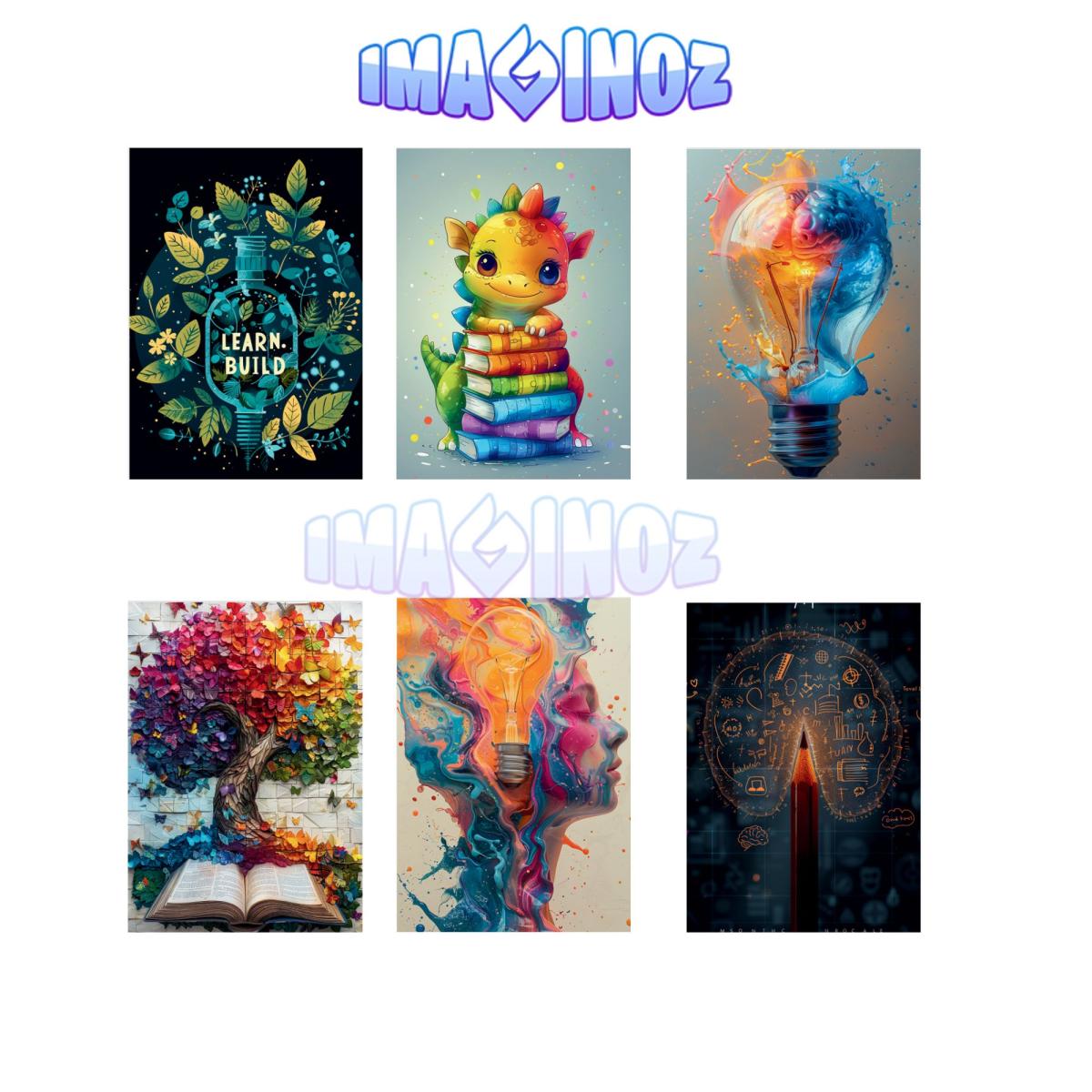 Pack of 6 Educational Wall Posters – Inspire Learning