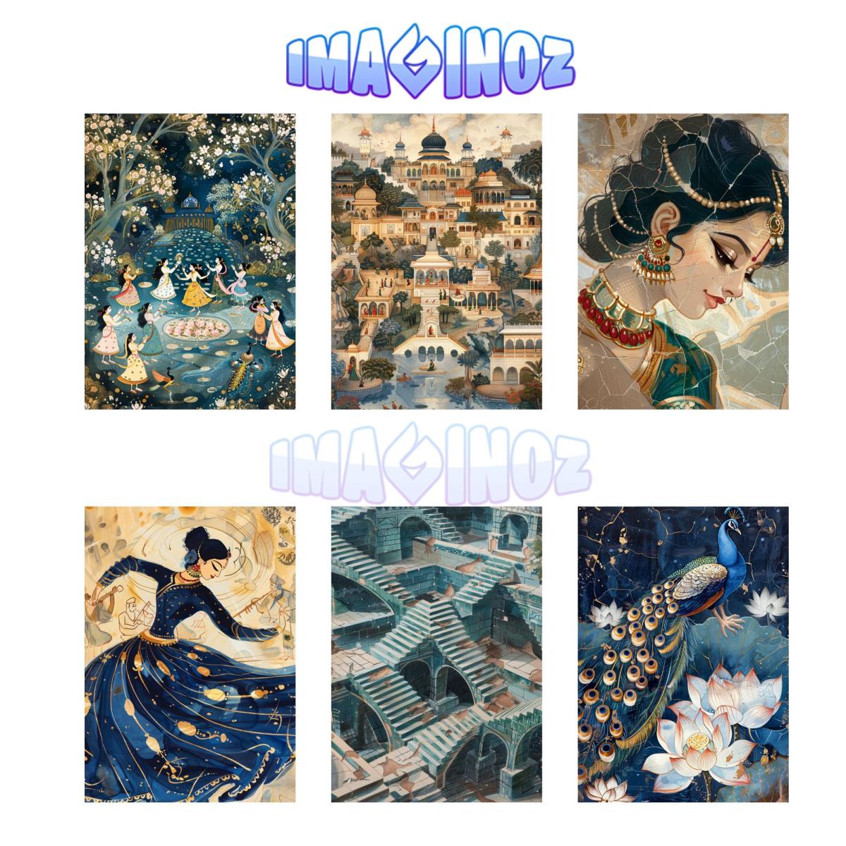 Pack of 6 Indian Culture Wall Posters – Heritage & Art