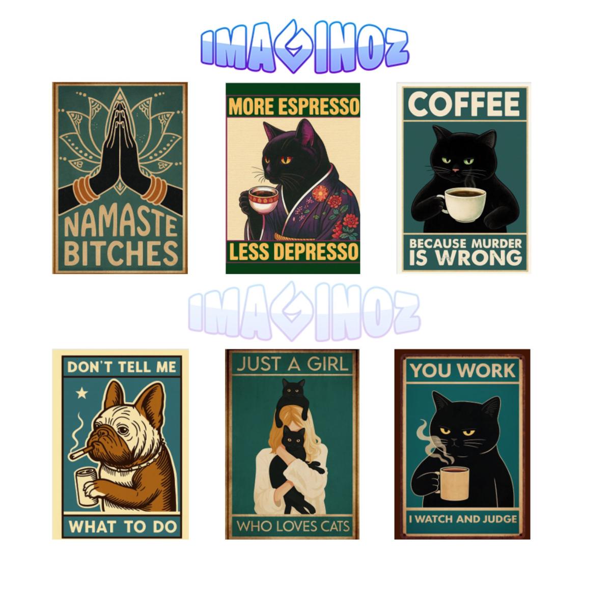 Pack of 6 Savage Wall Posters – Bold Quotes & Attitude Art