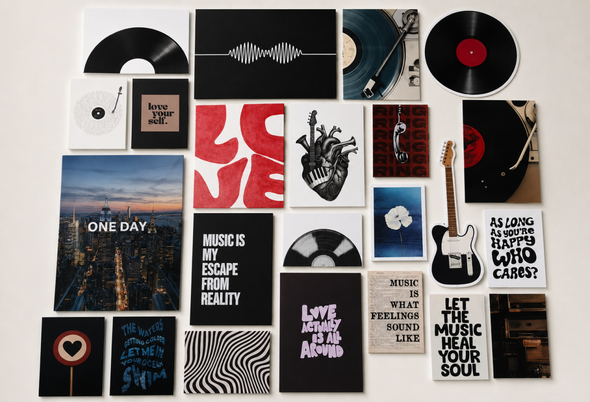 Imaginoz Music Aesthetic Wall Poster Set of 22 + 1 Canvas
