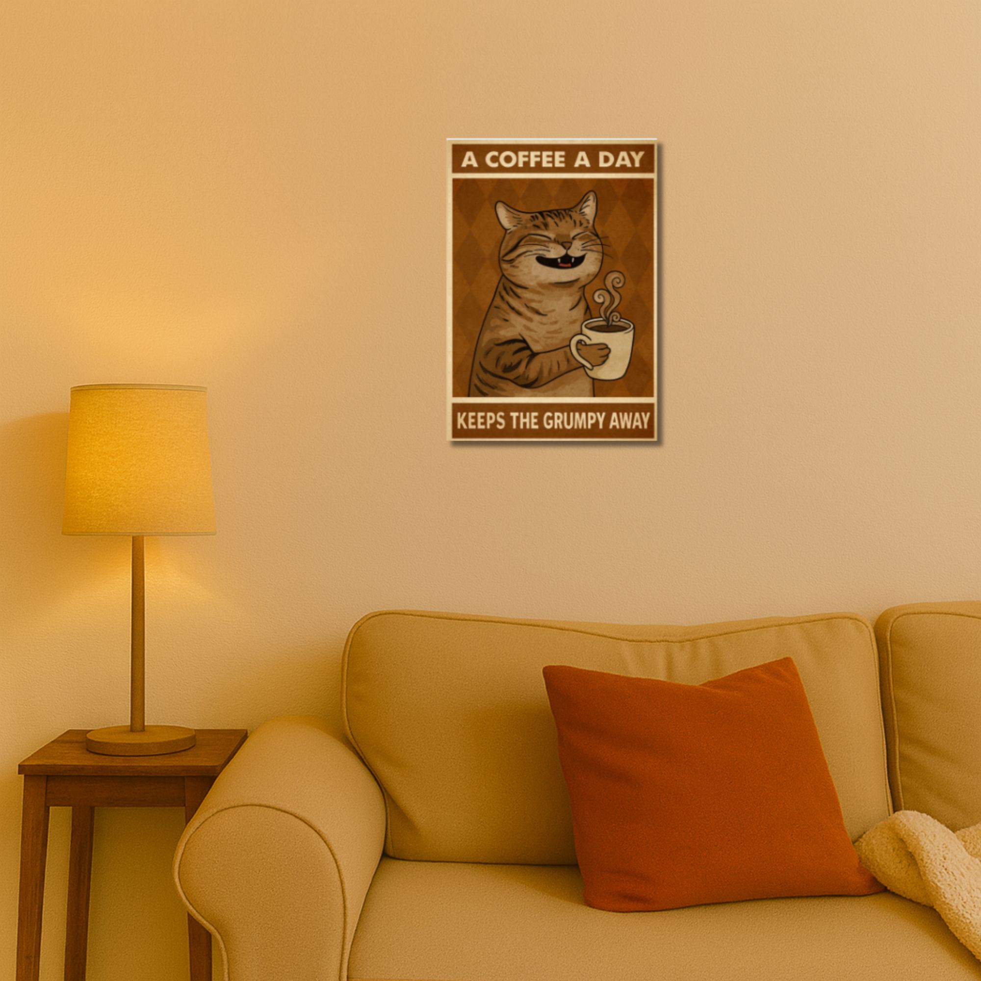 A Coffee A Day Keeps The Grumpy Away Poster A4 thumbnail 2