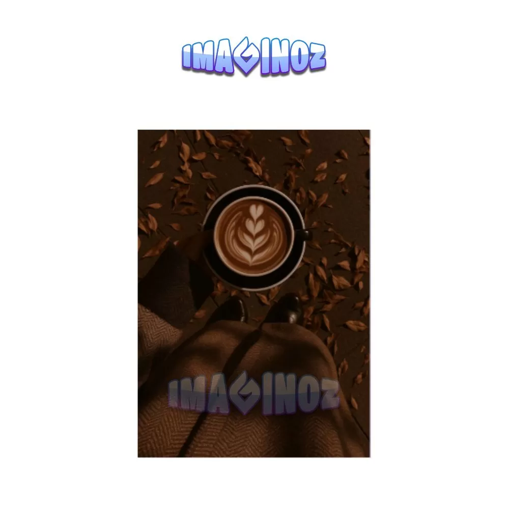 Autumn Coffee Brown Aesthetic Poster A4