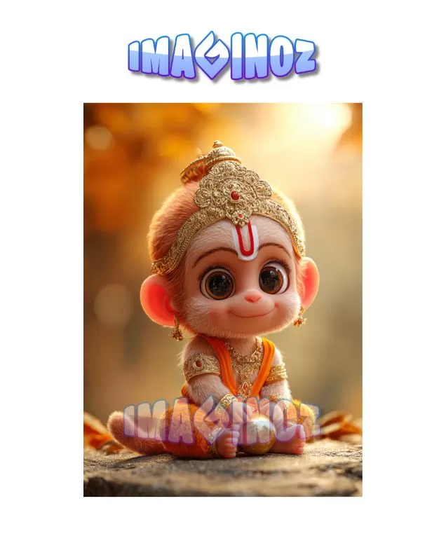 Bal Hanuman Cute Poster A4