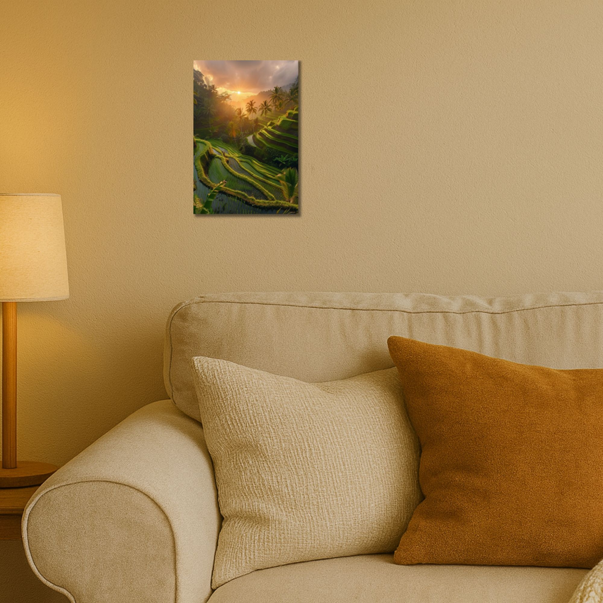 Bali Rice Terraces Sunrise Poster A4 thumbnail 2