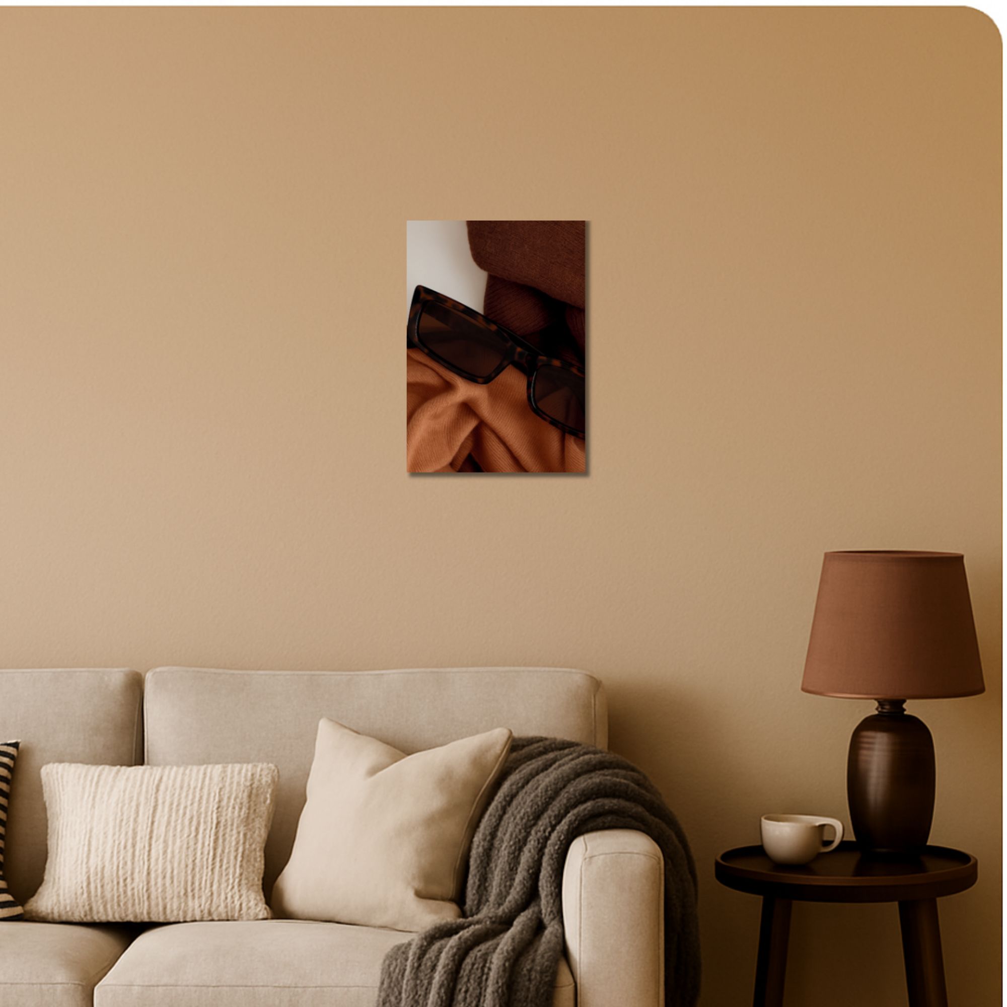 Brown Aesthetic Sunglasses Poster A4 thumbnail 2