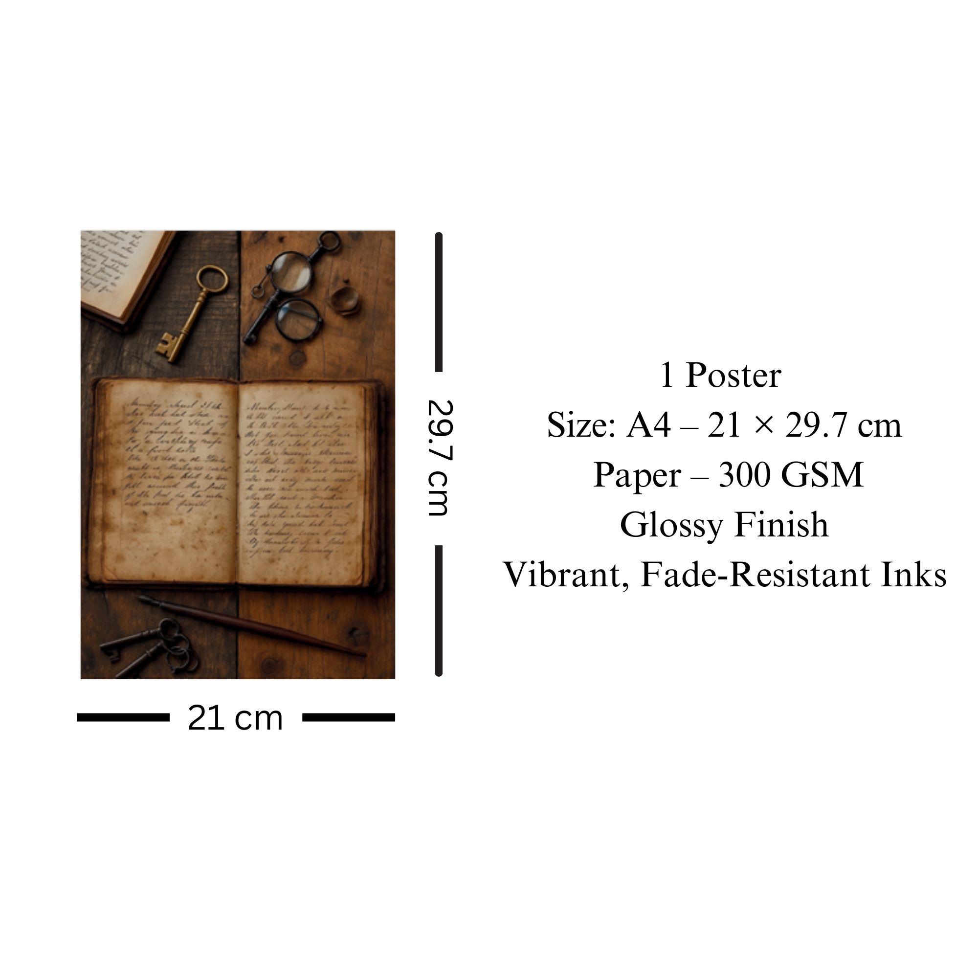 Brown Aesthetic Vintage Journal Poster A4 thumbnail 3