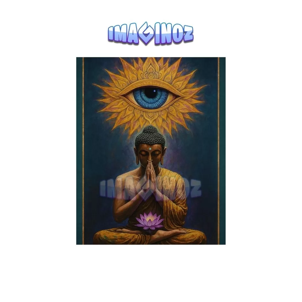 Buddha Meditation Eye Poster A4