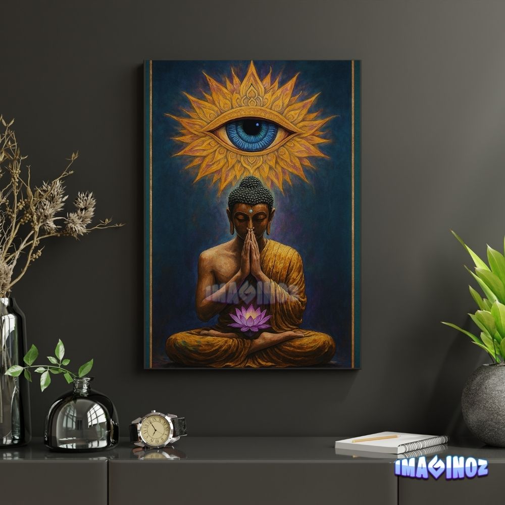 Buddha Meditation Eye Poster A4 thumbnail 2