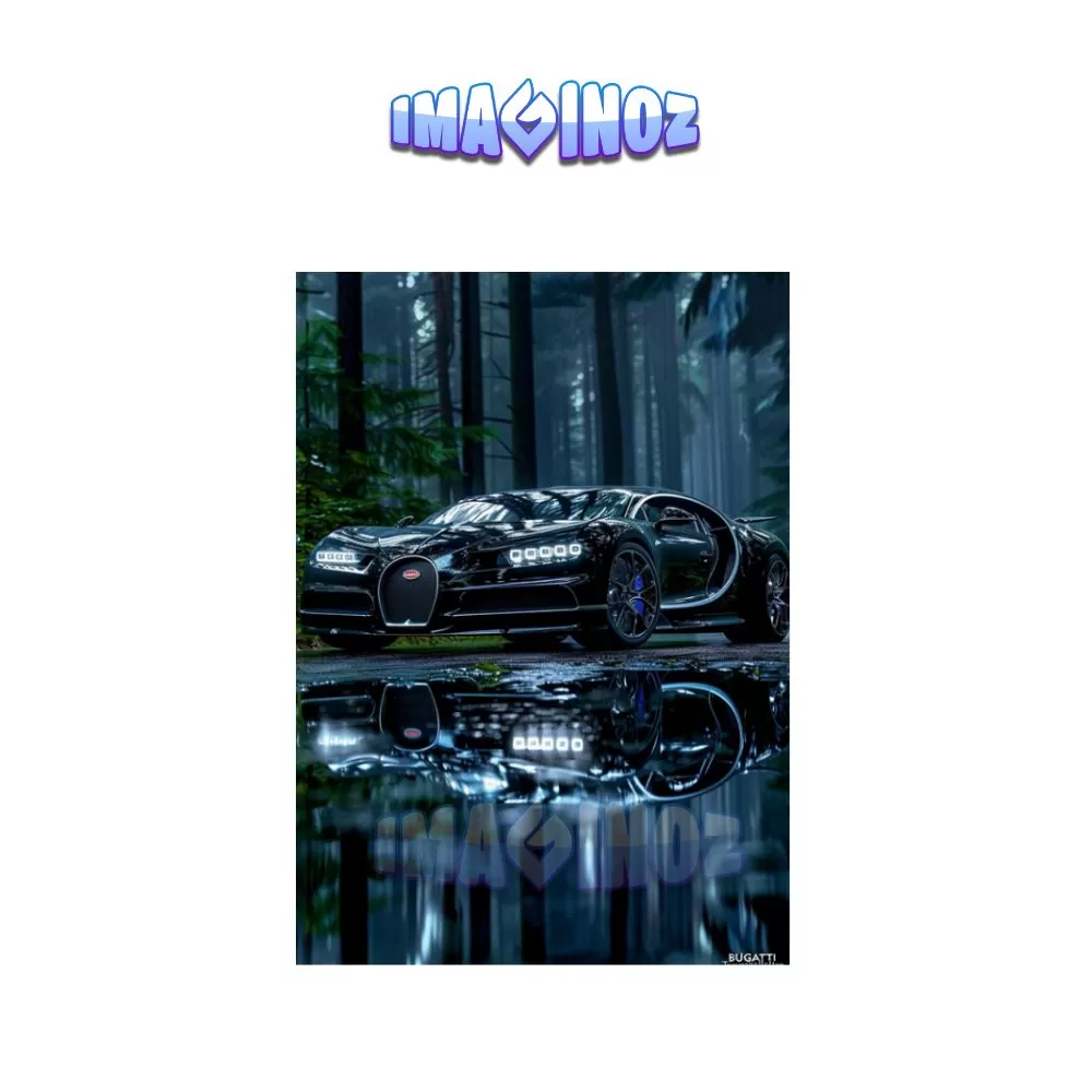 Bugatti Chiron Poster A4 | Luxury Supercar Wall Art