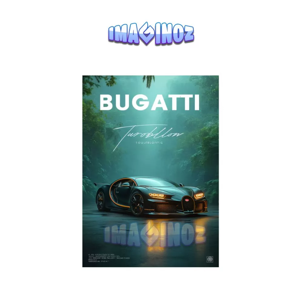 Bugatti Tourbillon Poster A4 | Luxury Supercar Wall Art