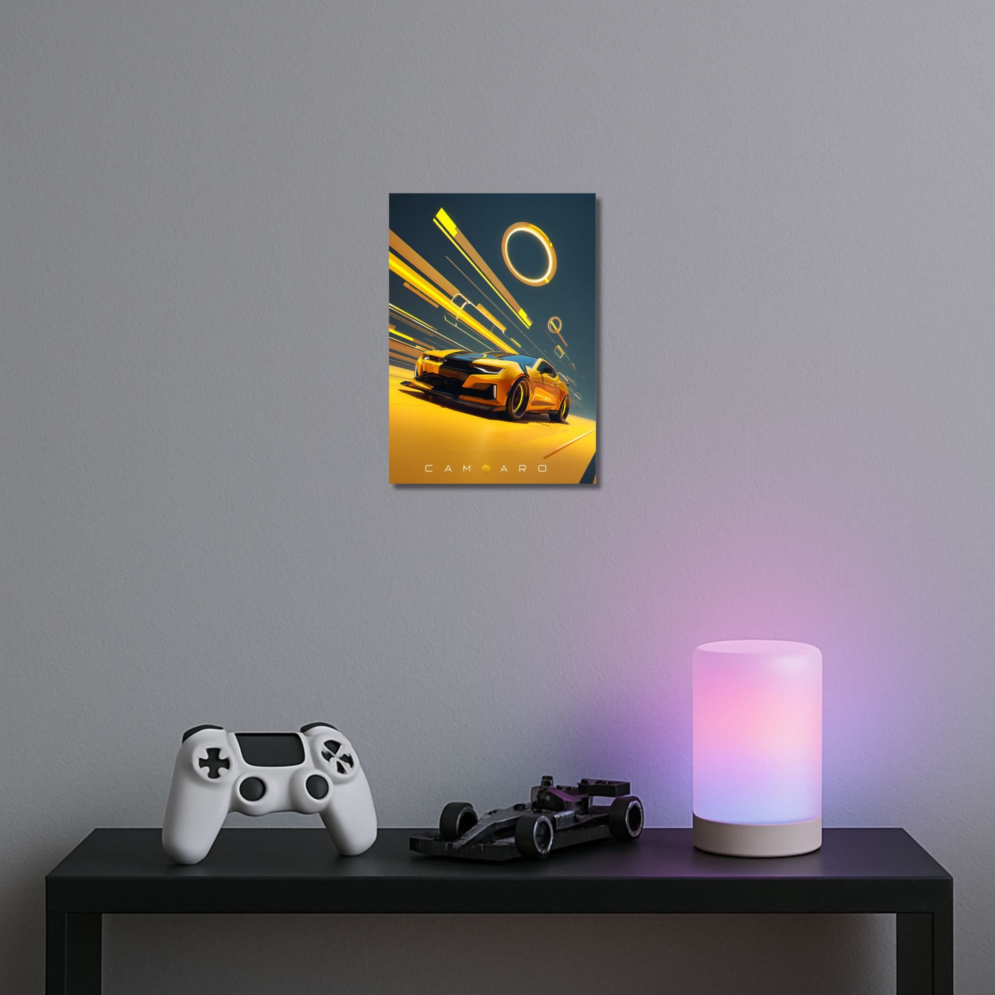 Chevrolet Camaro Poster A4 | Futuristic Yellow Muscle Car Wall Art thumbnail 2