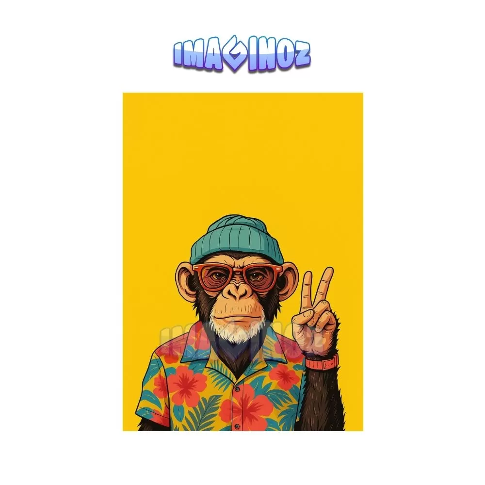 Cool Monkey Poster A4