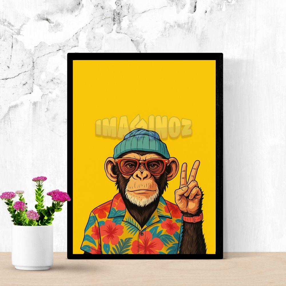Cool Monkey Poster A4 thumbnail 2