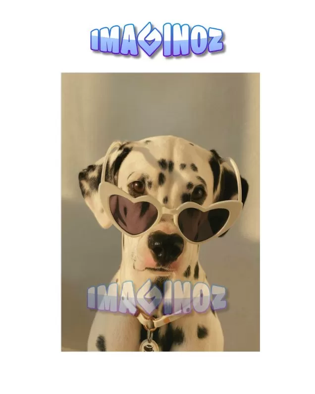 Dalmatian with Sunglasses Poster A4