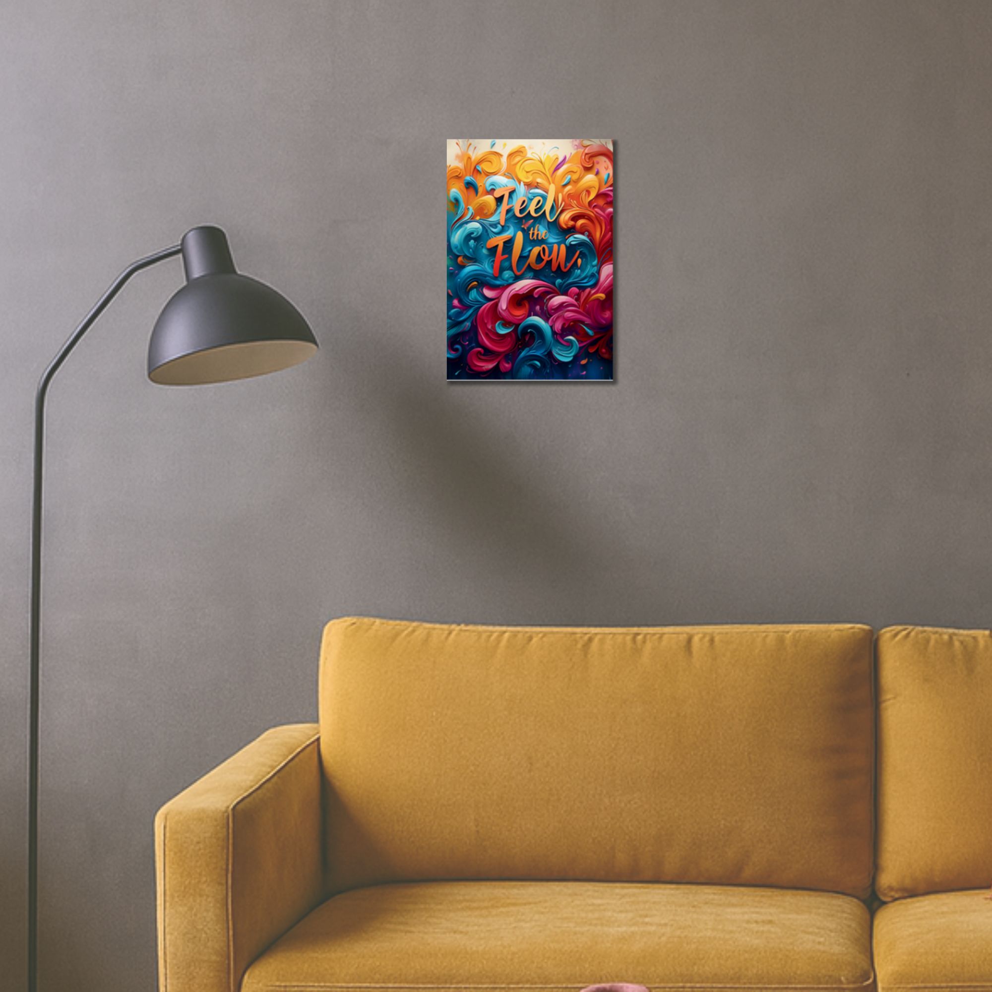 Feel the Flow Abstract Poster A4 thumbnail 2