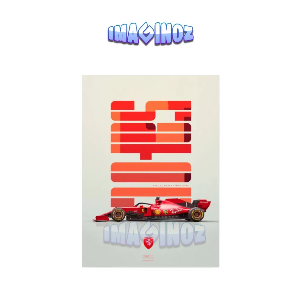 Ferrari SF90 Formula 1 Poster A4