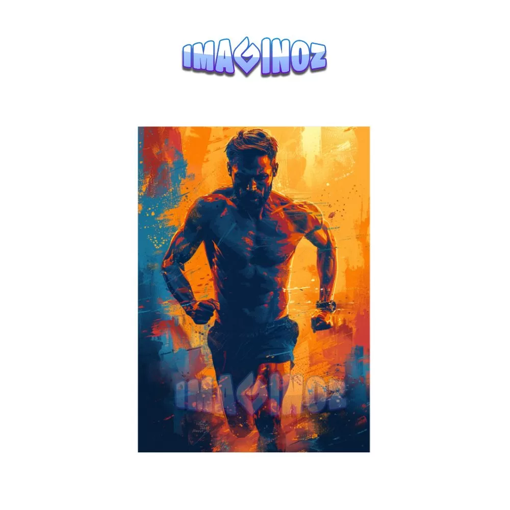 Fire & Grit Gym Poster A4