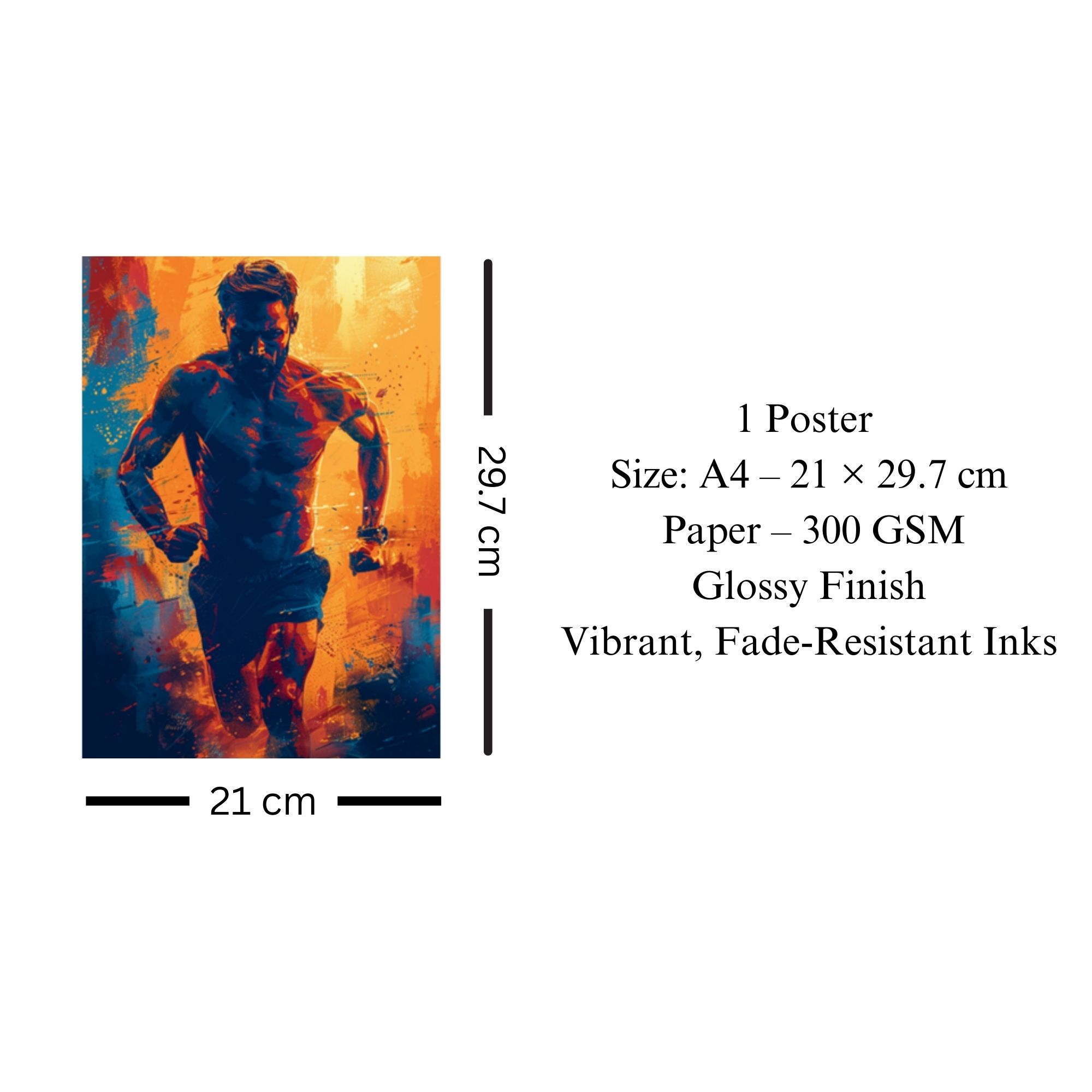 Fire & Grit Gym Poster A4 thumbnail 3