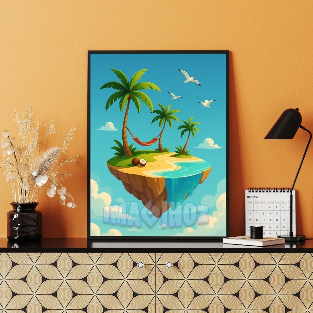 Floating Island Poster A4 thumbnail 2