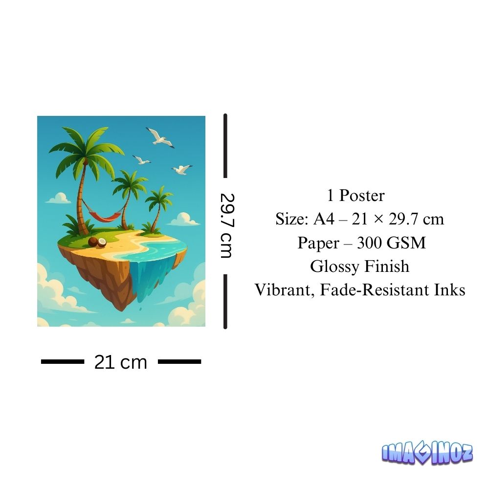 Floating Island Poster A4 thumbnail 3