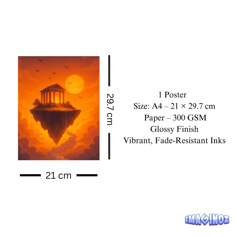Floating Temple Poster A4 thumbnail 3
