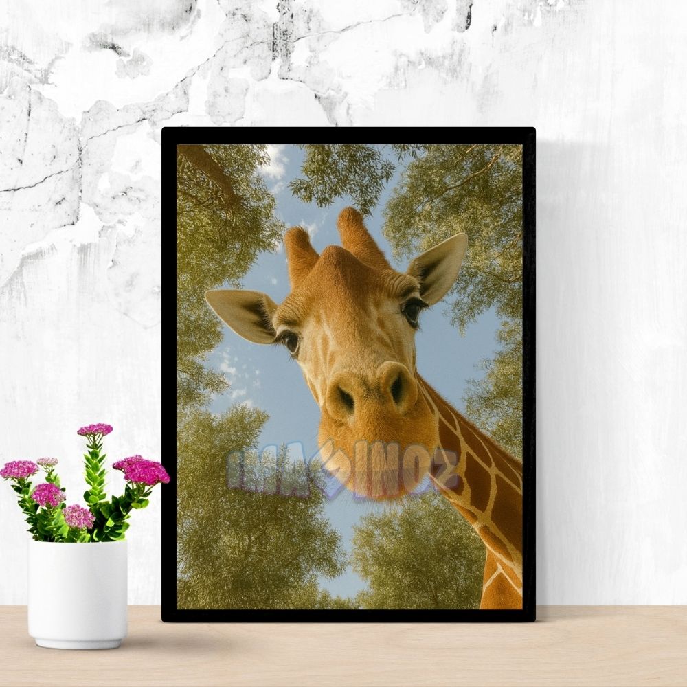 Giraffe Close-Up Poster A4 thumbnail 2
