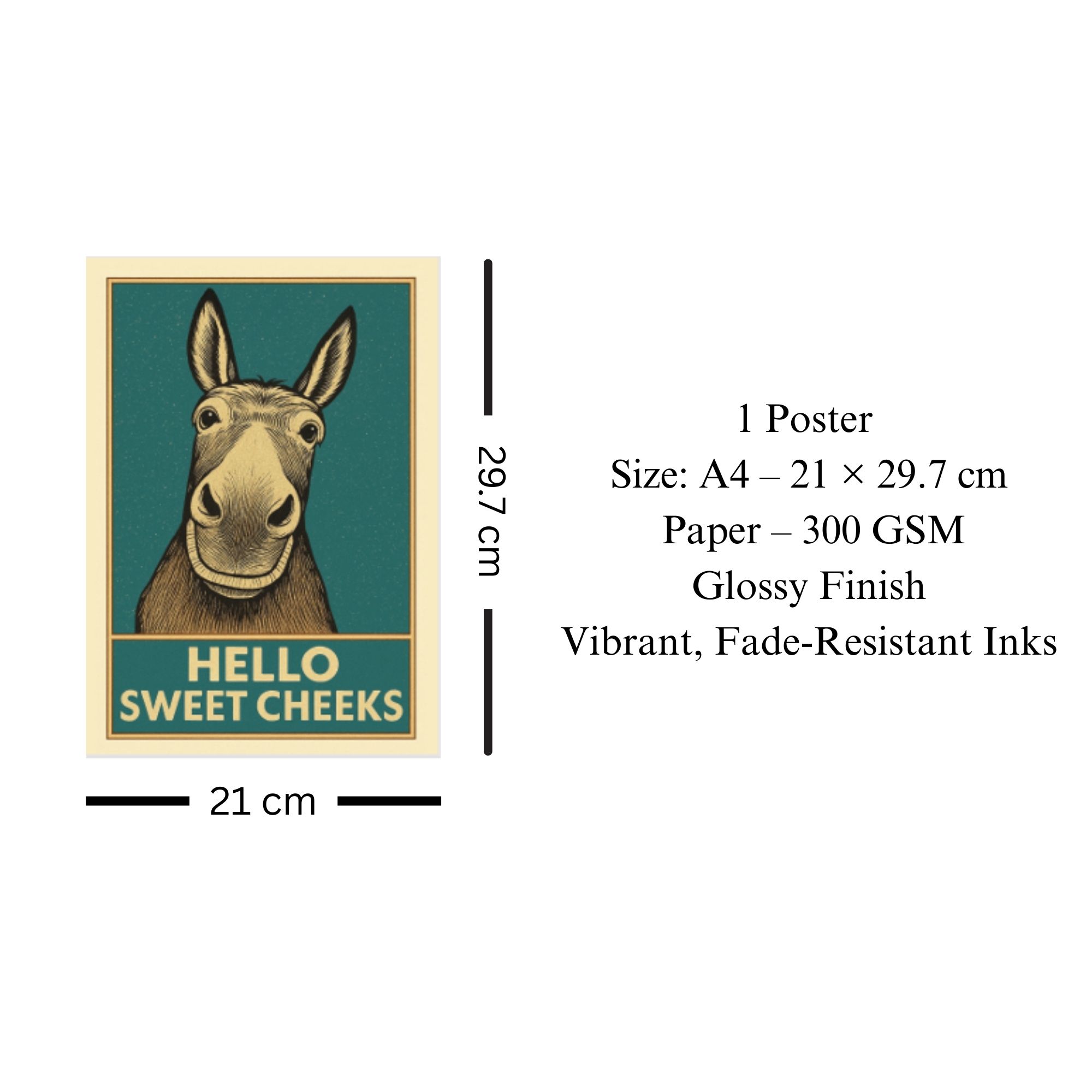 Hello Sweet Cheeks Poster A4 thumbnail 3