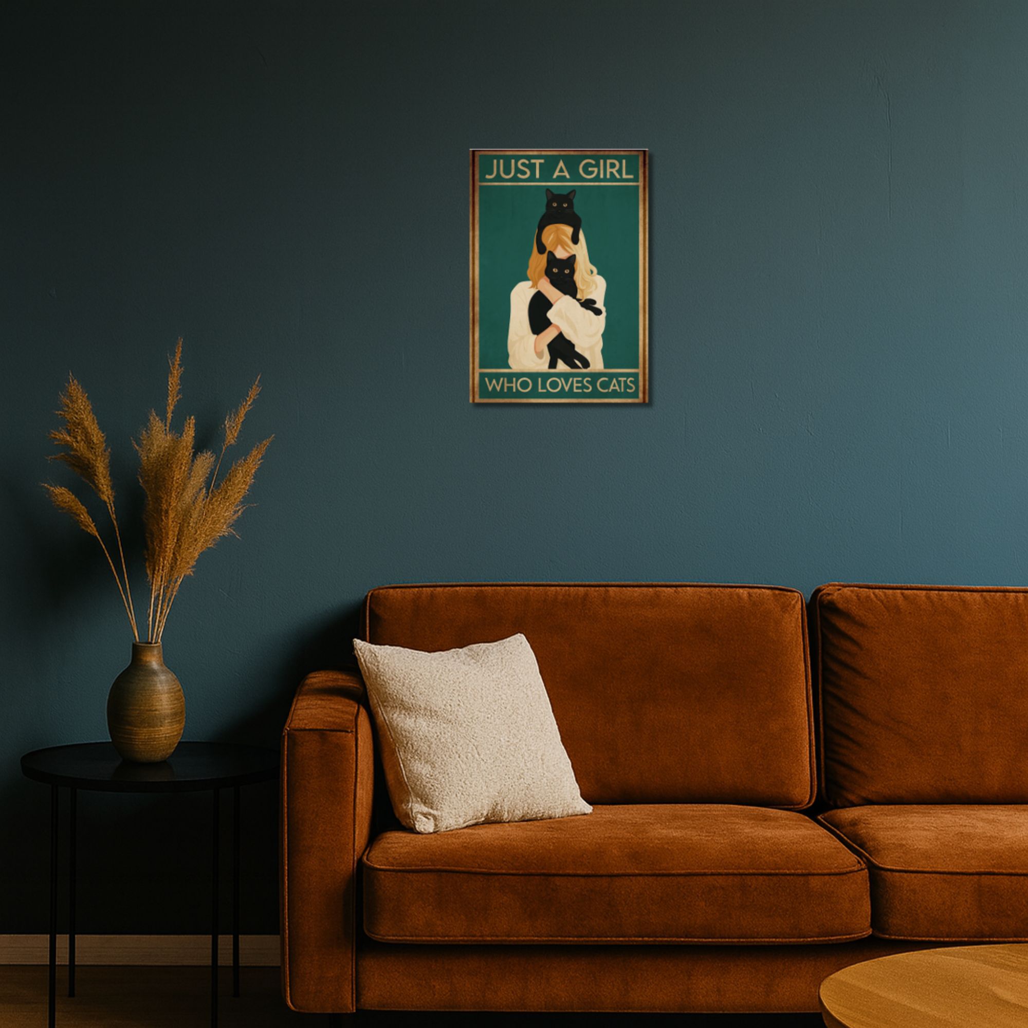 Just a Girl Who Loves Cats Poster A4 thumbnail 2