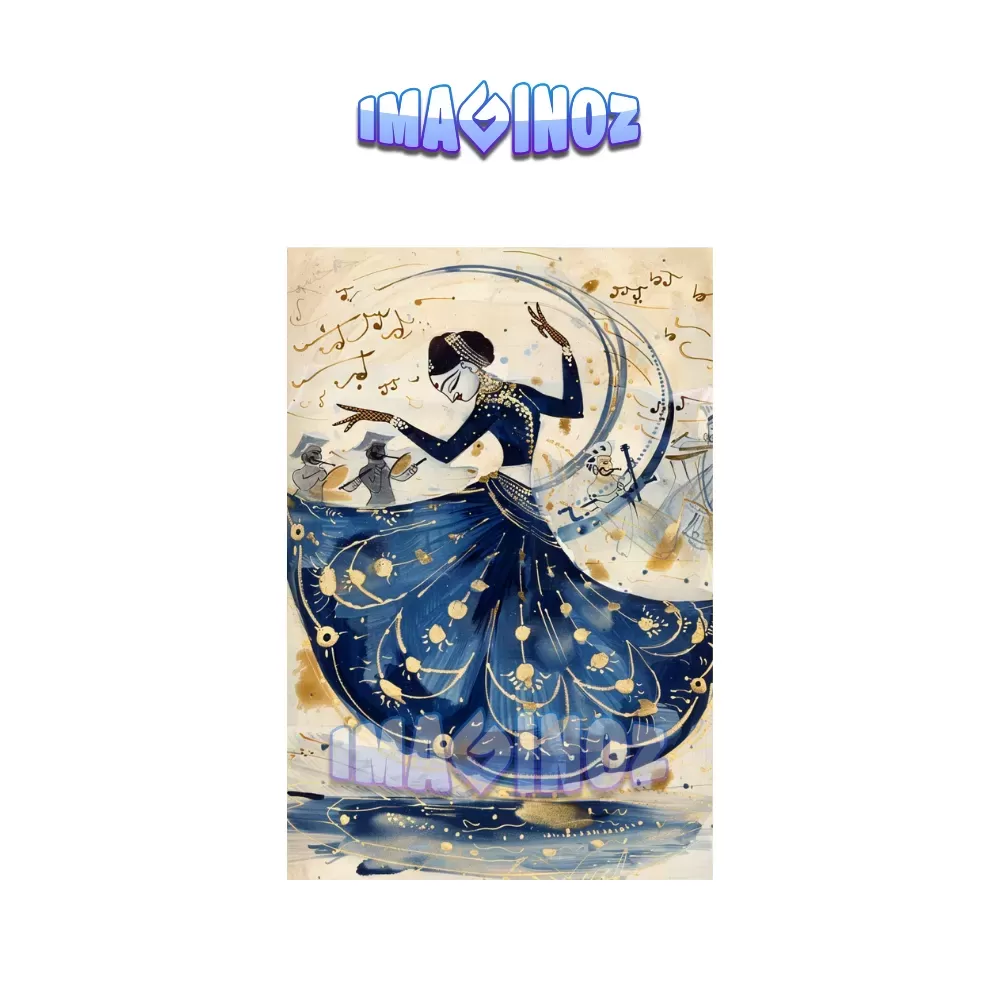 Kathak Dance Poster A4 | Indian Culture Performing Arts Wall Art