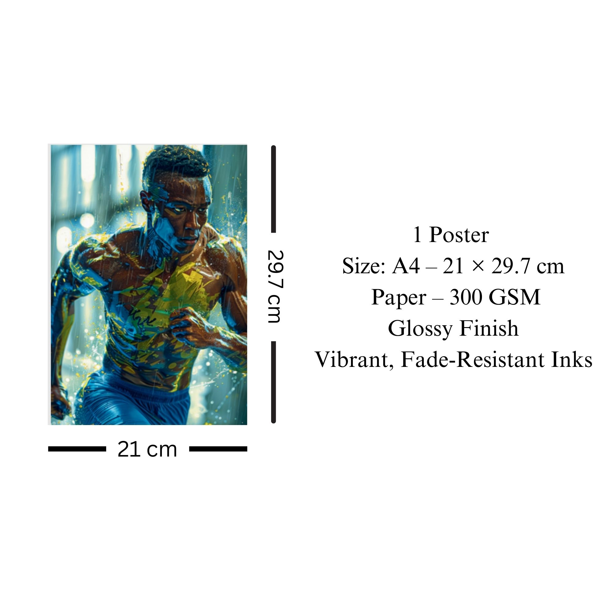 Lightning Speed Gym Poster A4 thumbnail 3