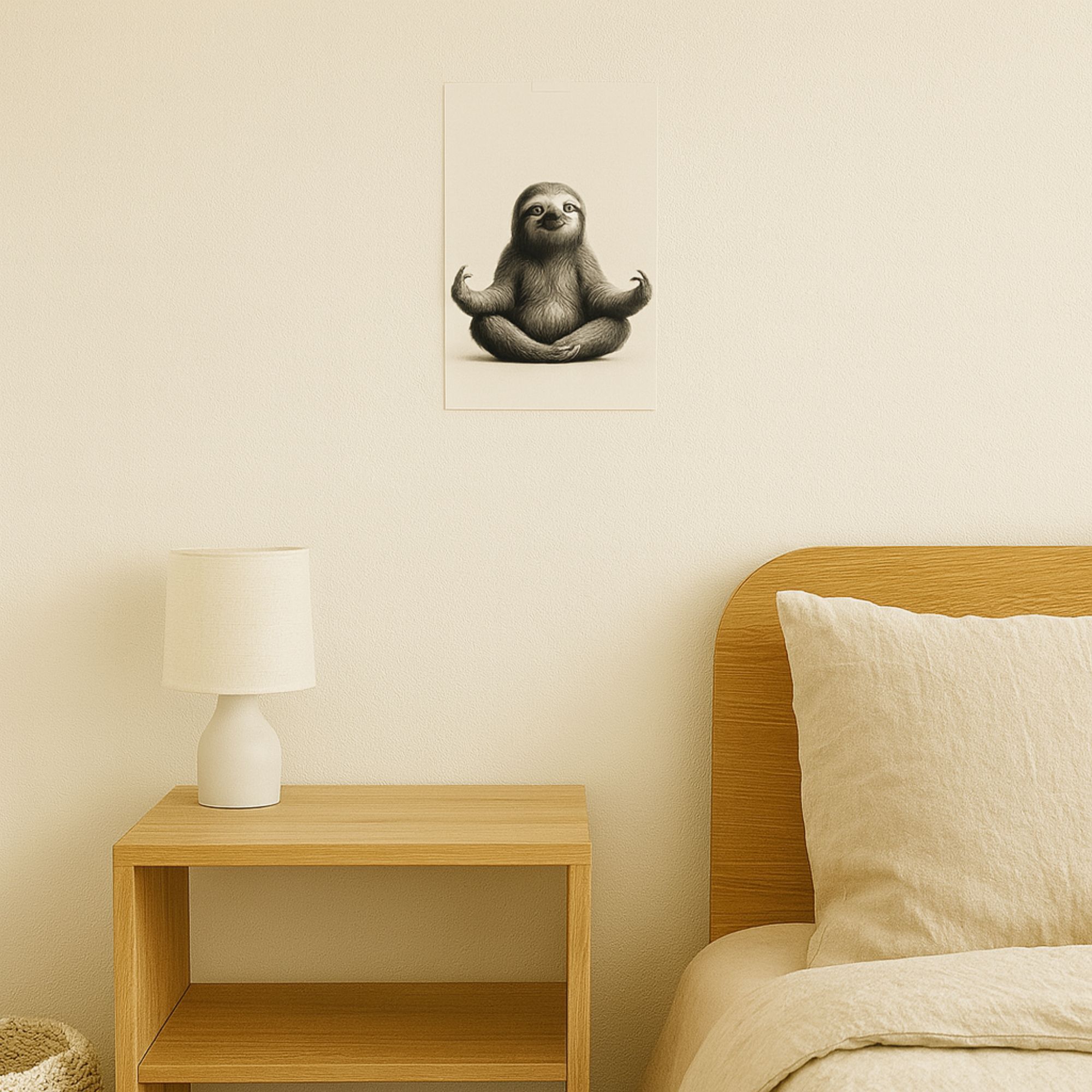 Meditating Sloth Poster A4 thumbnail 2
