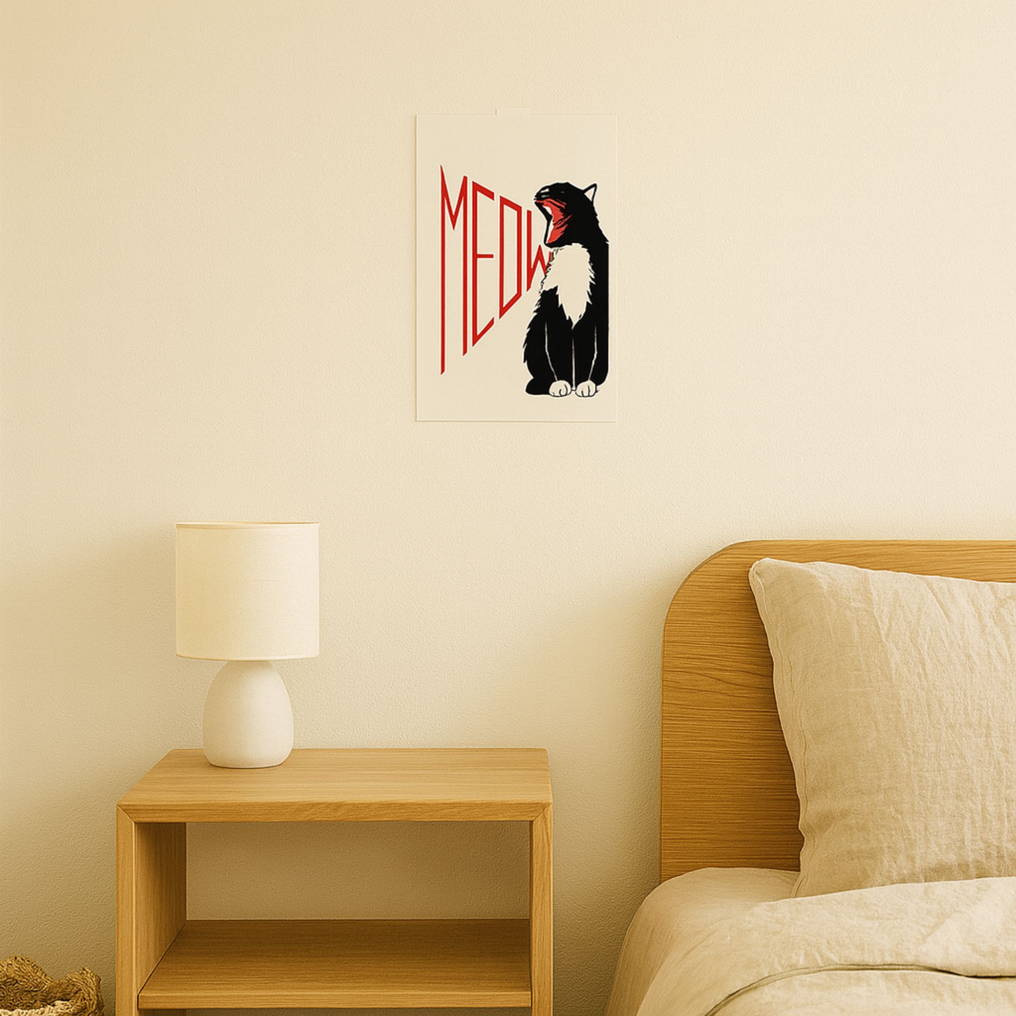 Meow Cat Poster A4 thumbnail 2