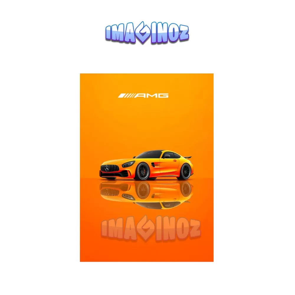 Mercedes AMG Poster A4 | Luxury Sports Car Wall Art