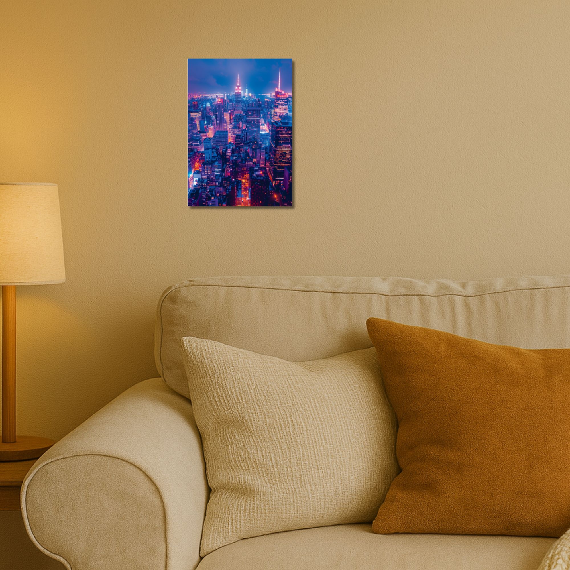 New York Night Skyline Poster A4 image 2