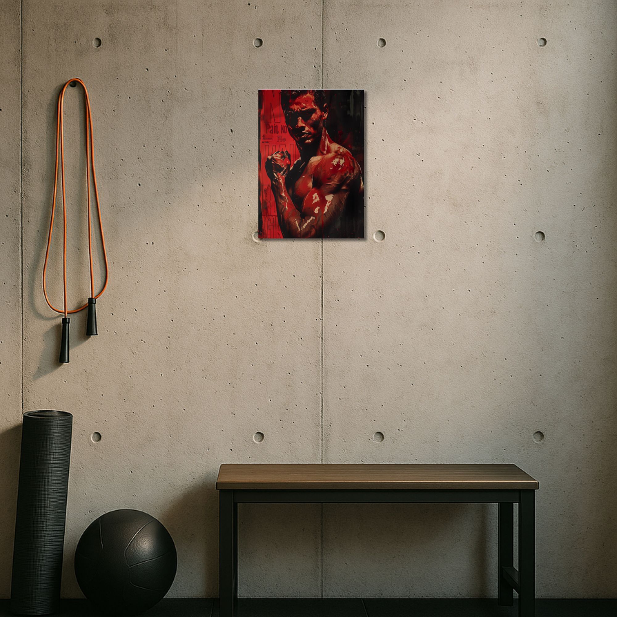 No Pain No Gain Gym Poster A4 thumbnail 2