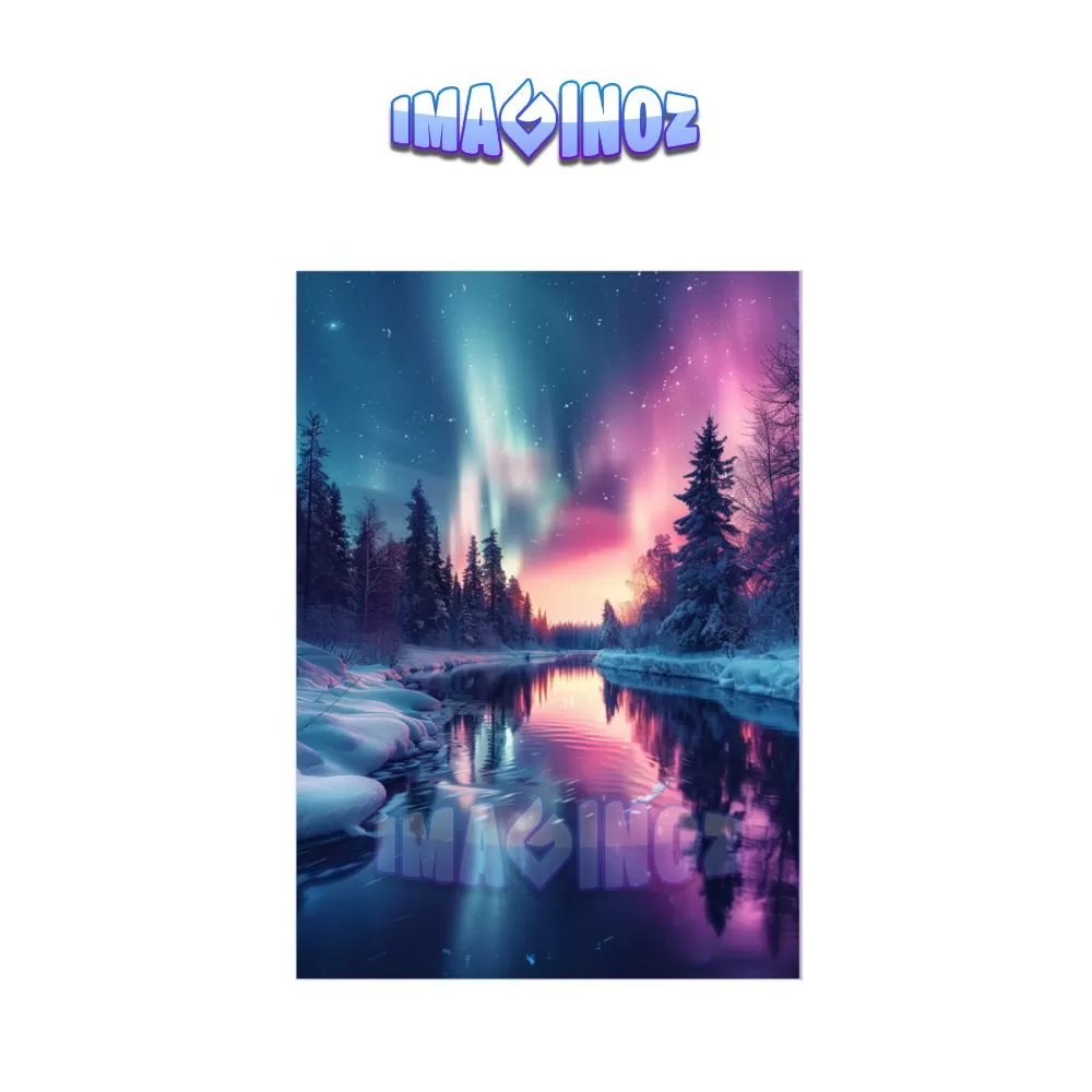 Northern Lights Aurora Poster A4