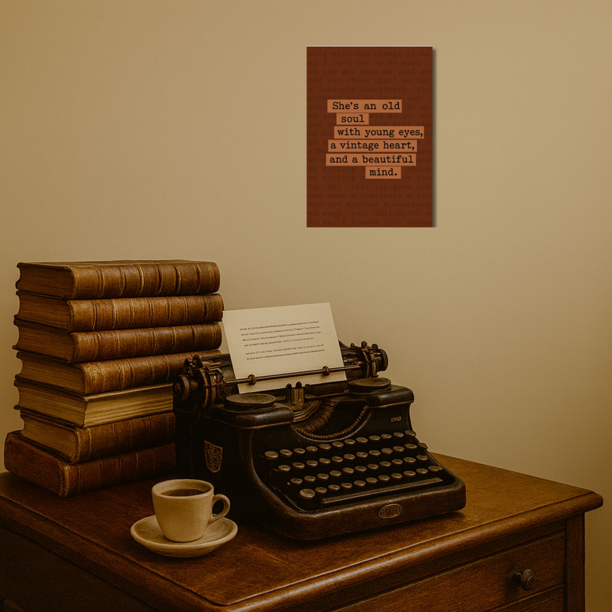 Old Soul Vintage Quote Poster A4 thumbnail 2