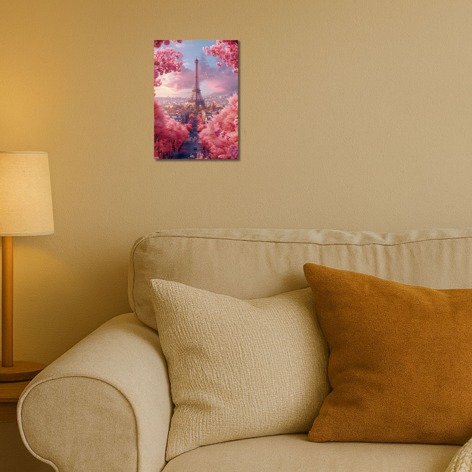 Paris Eiffel Tower Blossom Poster A4 image 2