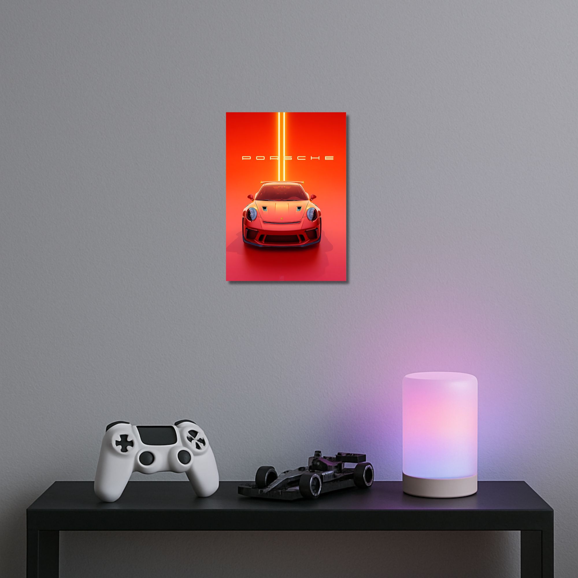 Porsche GT Poster A4 | Red Supercar Wall Art thumbnail 2