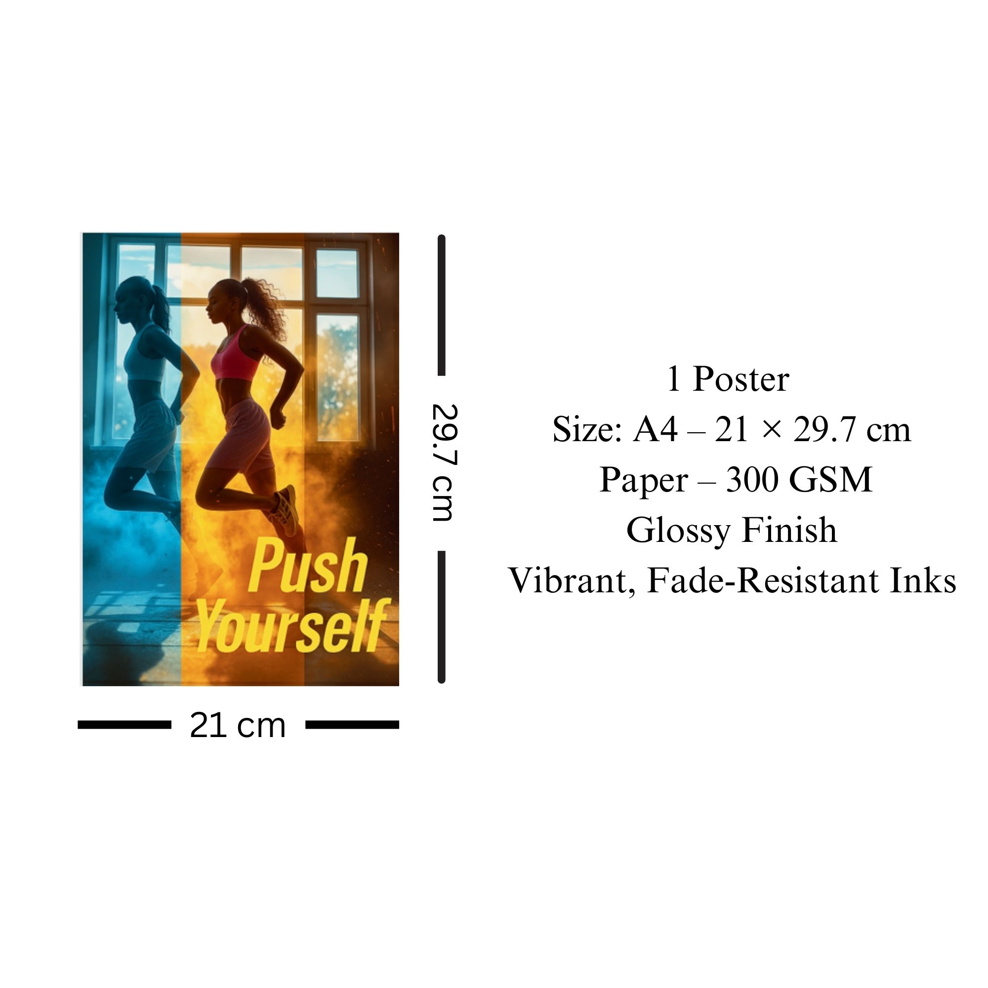 Push Yourself Gym Poster A4 thumbnail 3