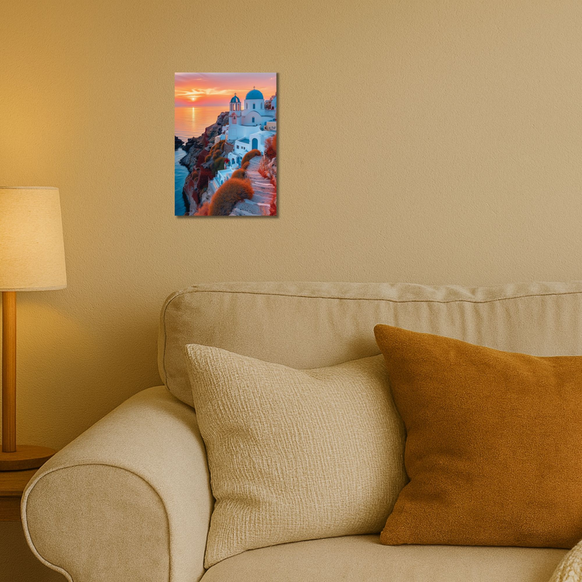 Santorini Sunset Poster A4 thumbnail 2