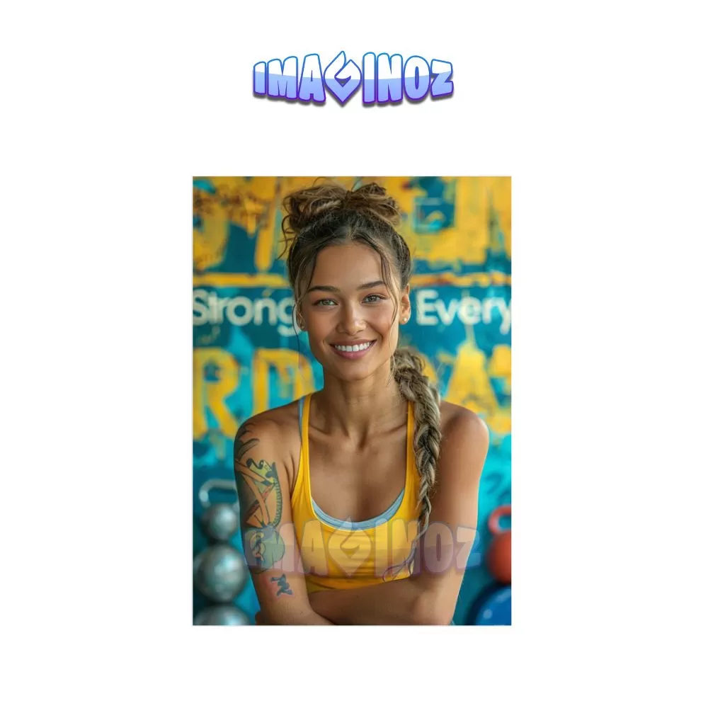 Strong & Confident Gym Poster A4