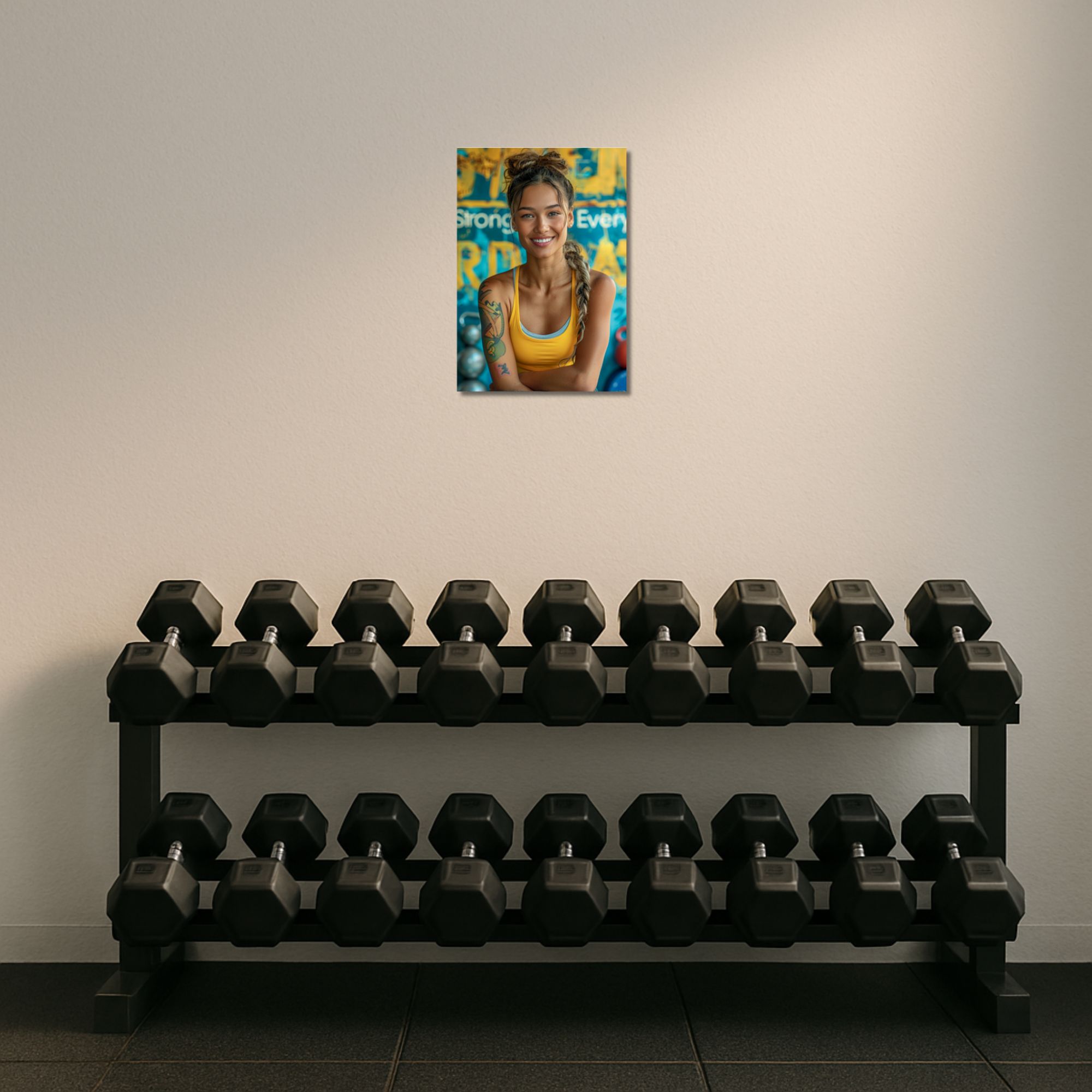 Strong & Confident Gym Poster A4 thumbnail 2