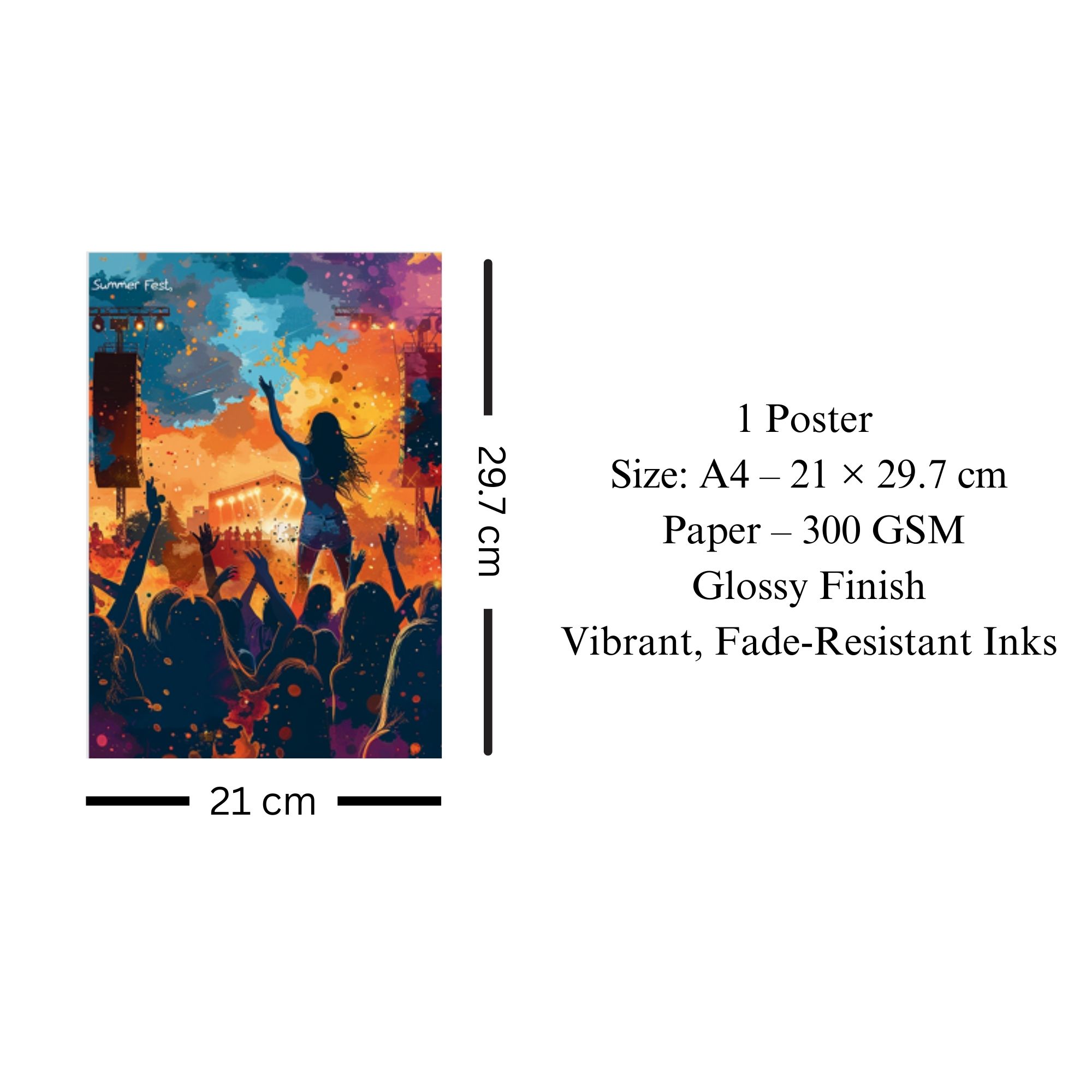 Summer Fest Music Poster A4 thumbnail 3