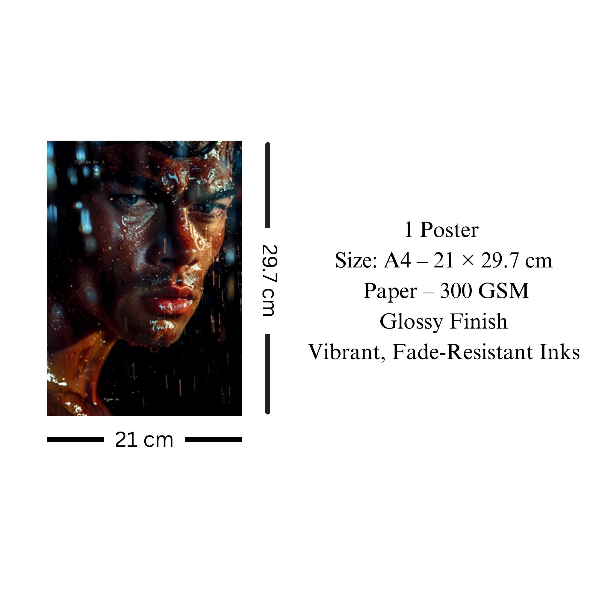 Sweat & Determination Gym Poster A4 thumbnail 3