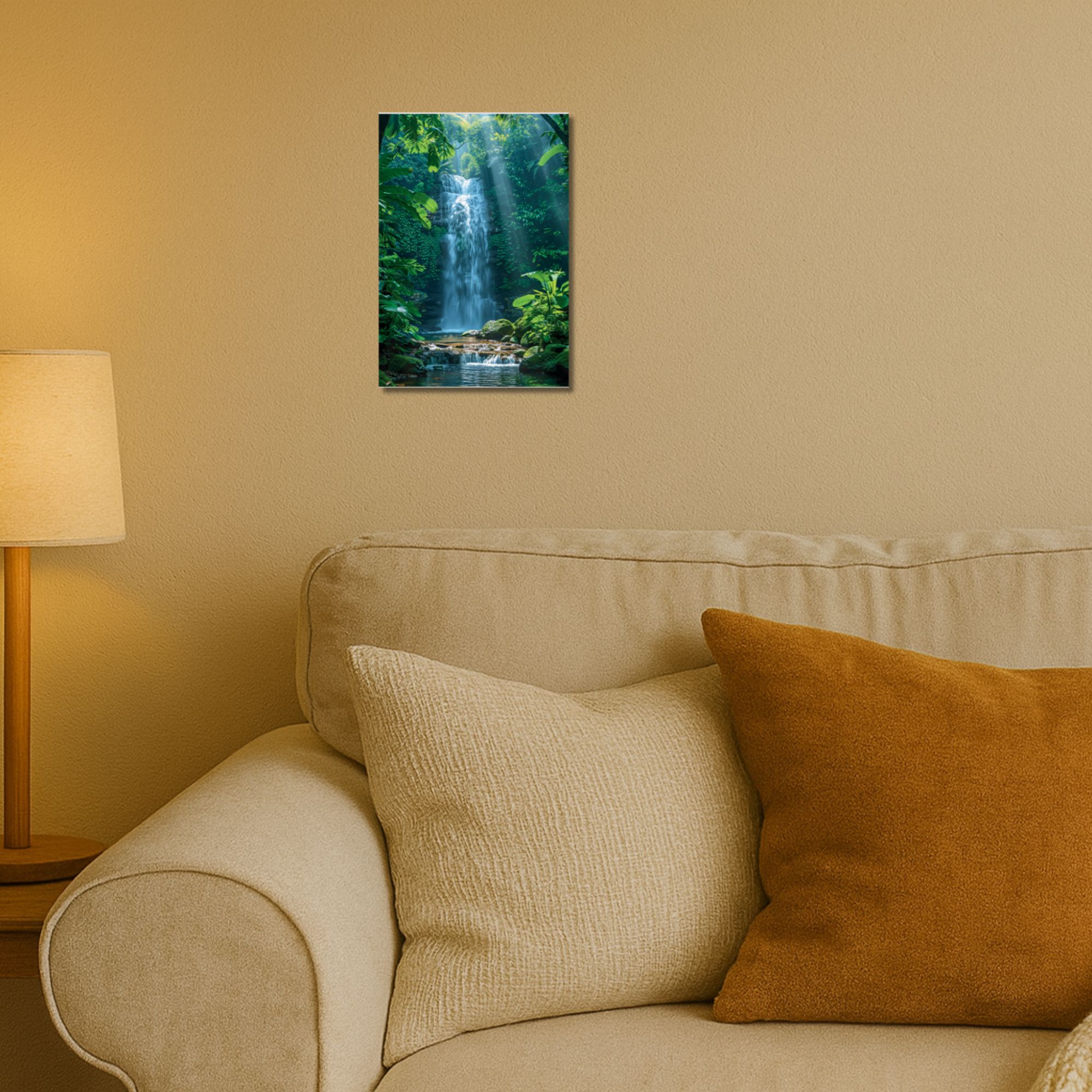 Tropical Jungle Waterfall Poster A4 image 2